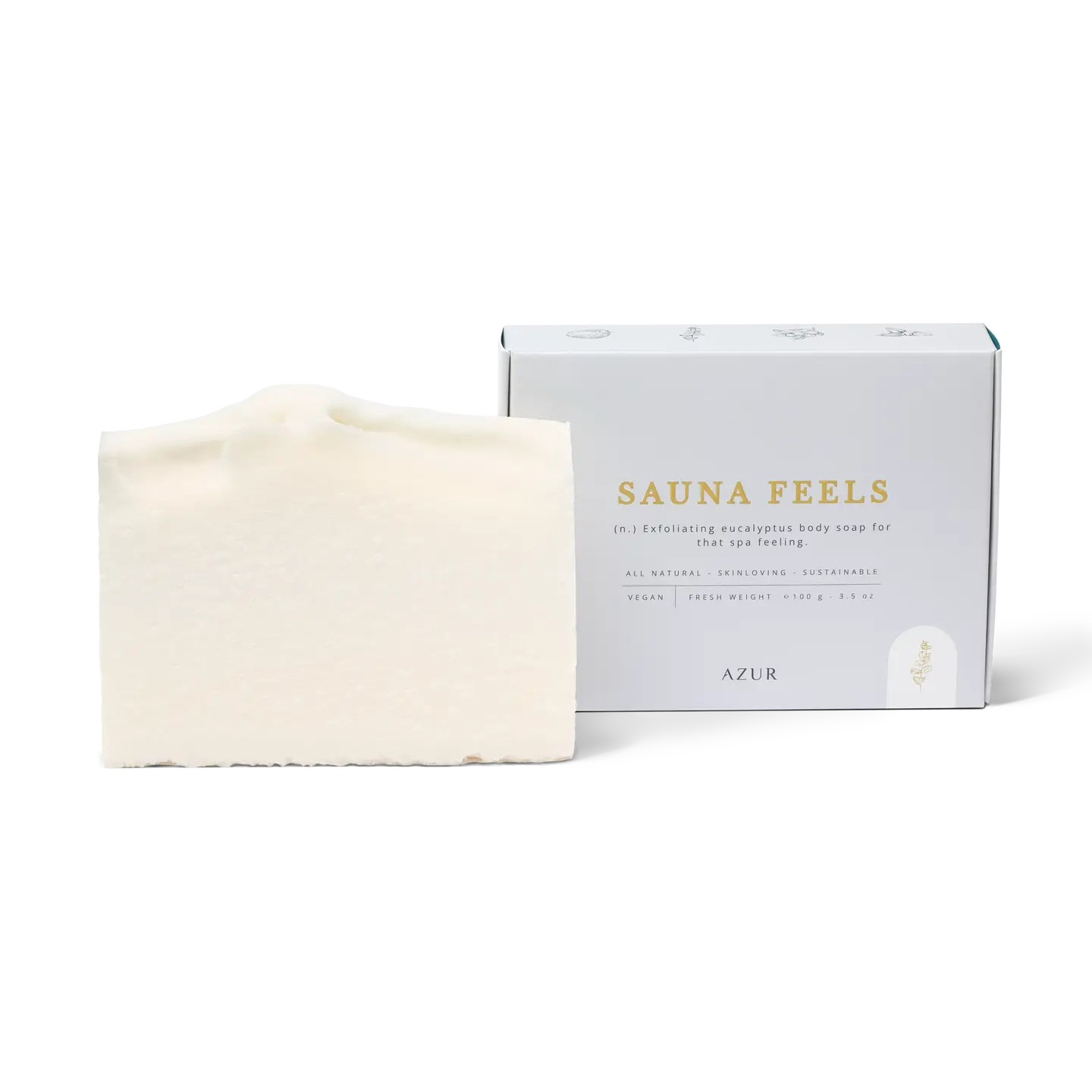 Sauna Feel Bodyscrubbar natuurlijke zoutzeep met eucalyptus