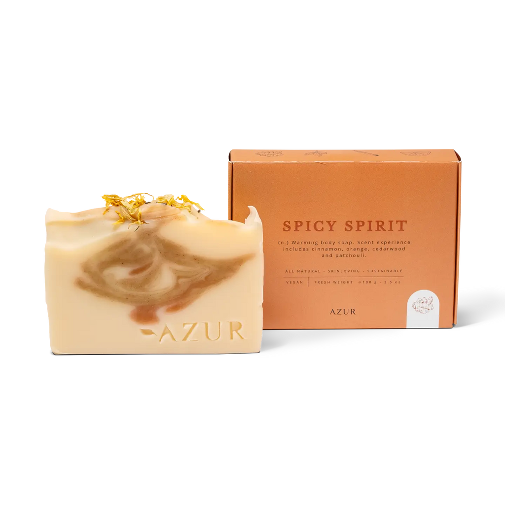 Spicy Spirit Bodybar natuurlijke zeep met kurkuma en rode klei