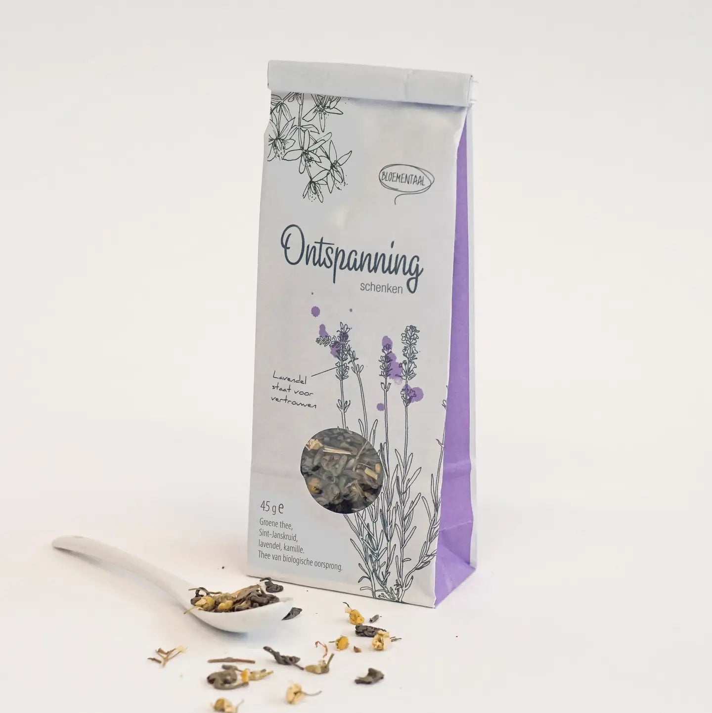 Ontspanning Schenken biologische groene thee met lavendel en kamille