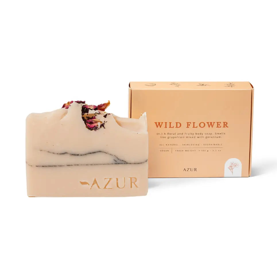 Wild Flower Bodybar natuurlijke zeep met geranium en grapefruit