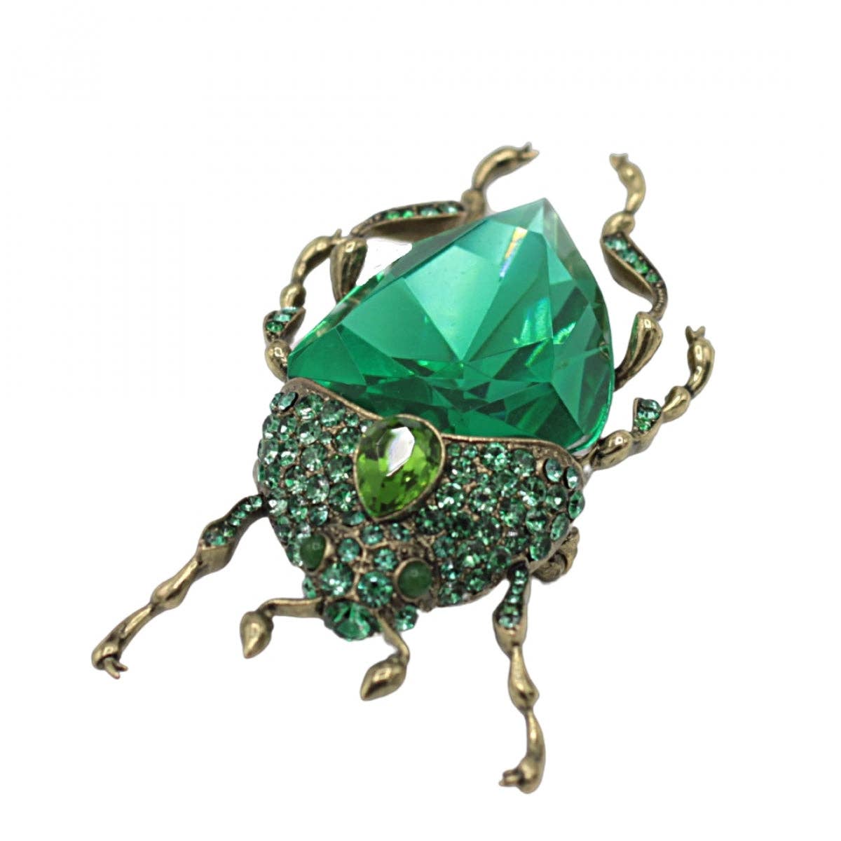 Vintage groene insectenbroche - Bill Skinner