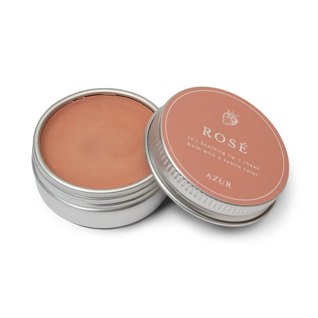 ROSE natuurlijke lippenbalsem voor lippen en wangen met zachte roze tint