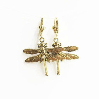 Gouden libelle oorbellen - Lotta Djossou Paris