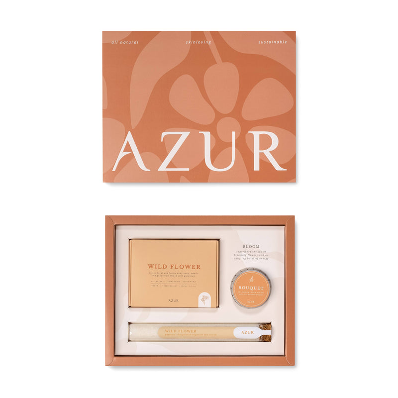 BLOOM cadeauset met Wild Flower - trio zelfverzorgingsproducten
