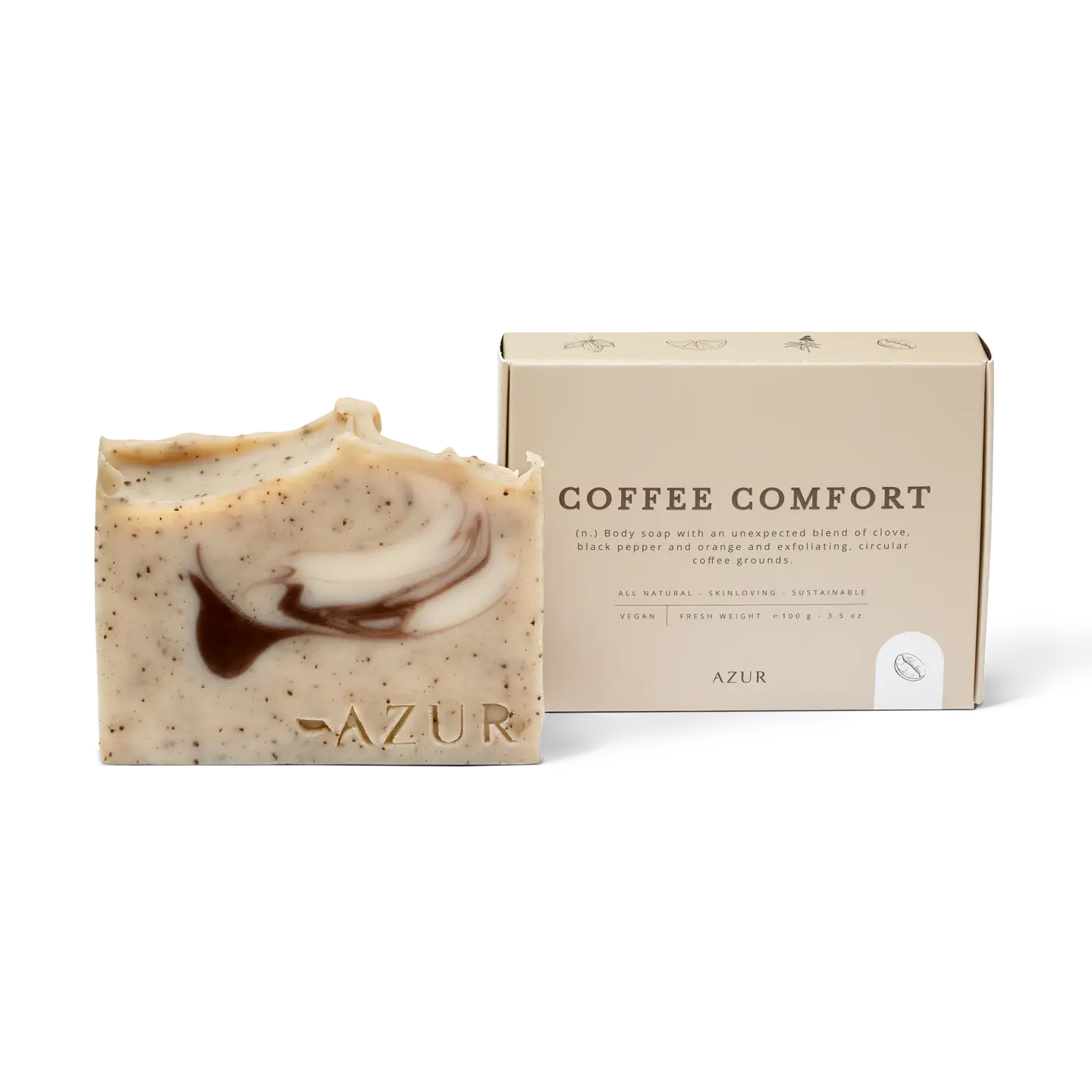 Coffee Comfort Bodybar natuurlijke scrubzeep met koffie