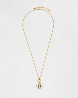 Vissen sterrenbeeldketting van Fable England - draaibare hanger met lapis lazuli steen
