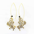 Zeewier Oorhangers met Onyx – Lotta Djossou Paris