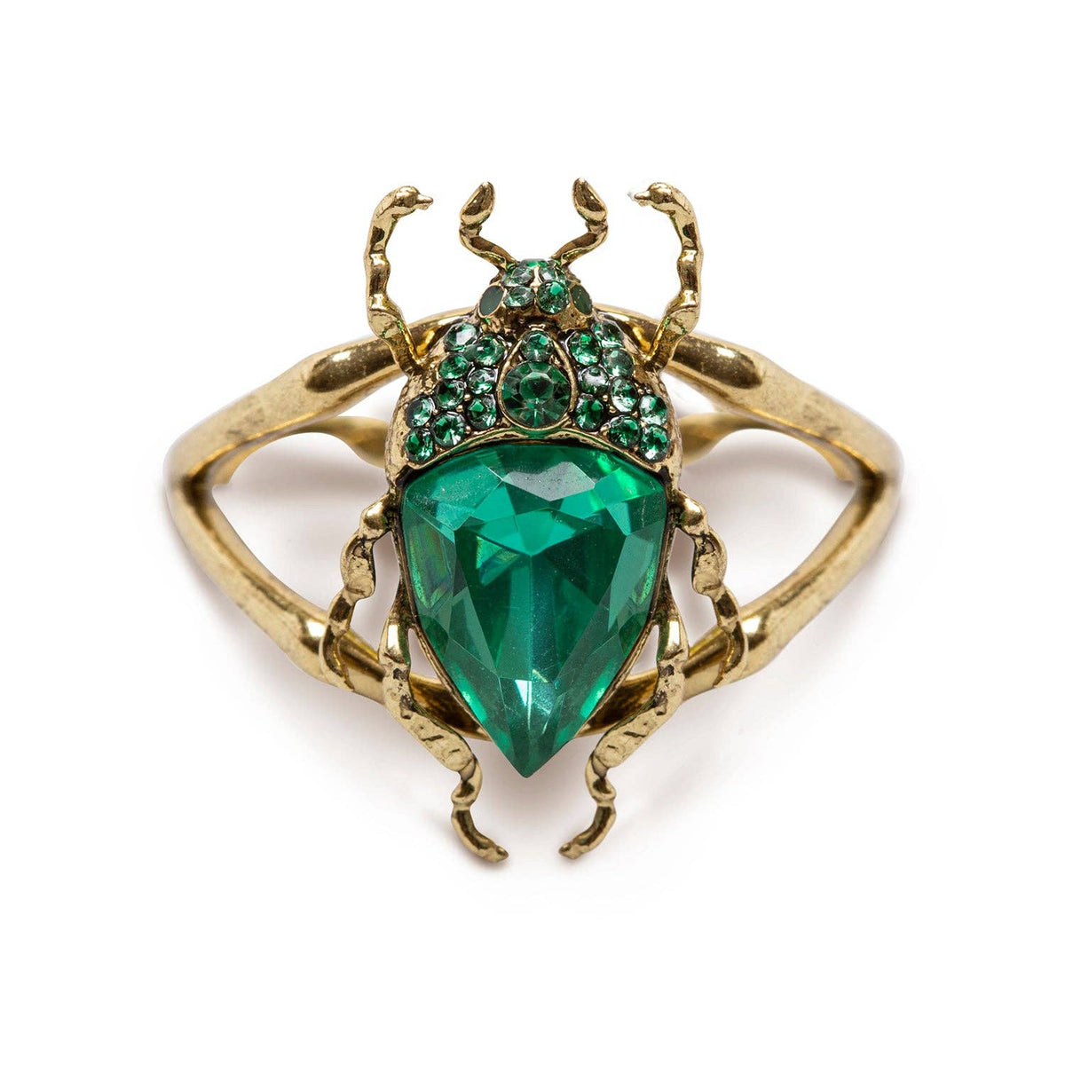 Vintage Groene Kever Ring - Bill Skinner