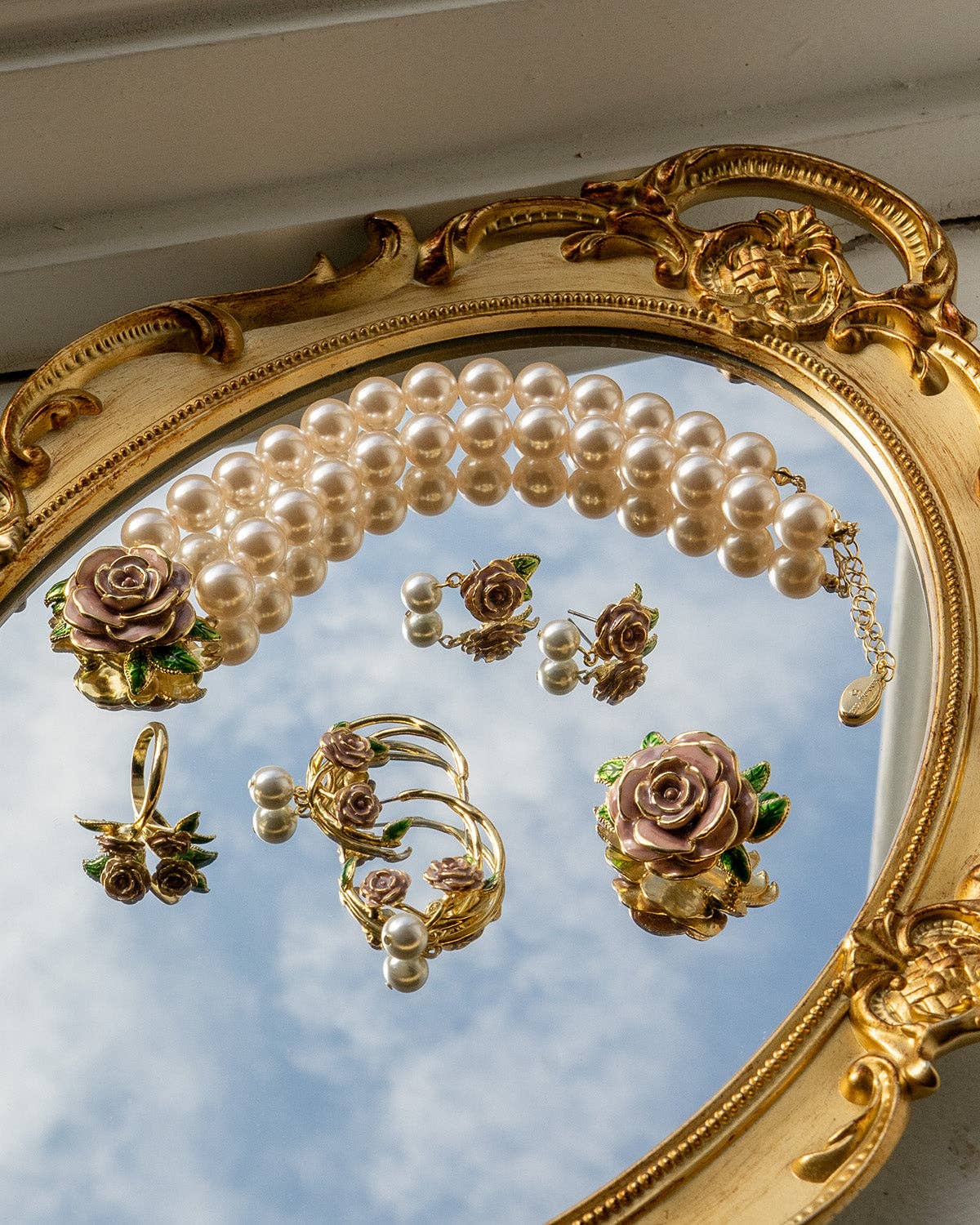 Vintage Rose & Pearl Creolen – Bill Skinner
