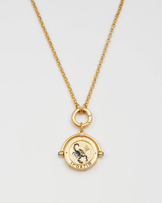 Schorpioen sterrenbeeldketting van Fable England - draaibare hanger met lapis lazuli