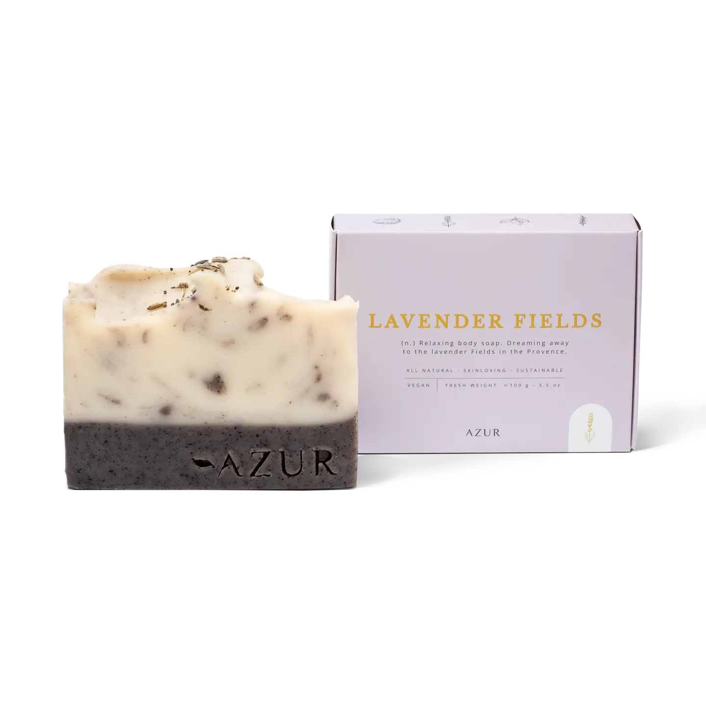 Lavender Fields Bodybar natuurlijke zeep met lavendel en rozemarijn