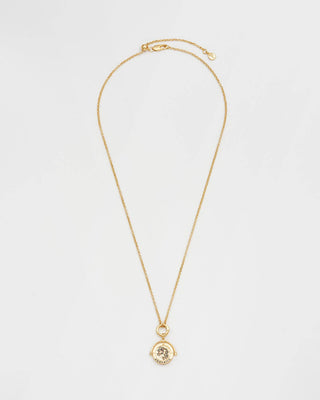 Waterman Sterrenbeeldketting van Fable England - talismanketting in messing met gouden afwerking