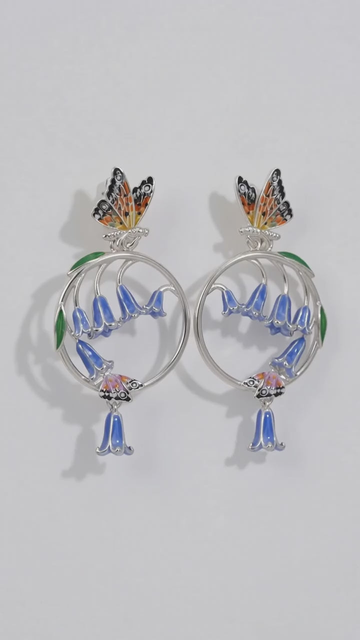 Bluebell & Butterfly Creolen - Bill Skinner